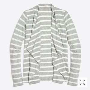 J.Crew Striped Always Cascading Cardigan NWOT XS